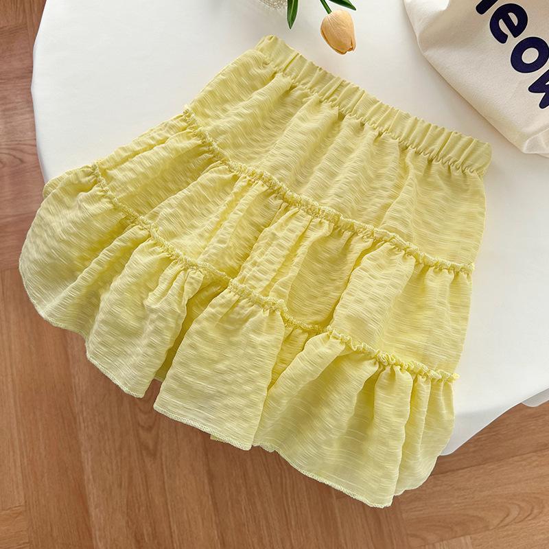 

Новая юбка А-силуэта с высокой талией, маленькая юбка-пачка, короткая юбка. XL жёлтый