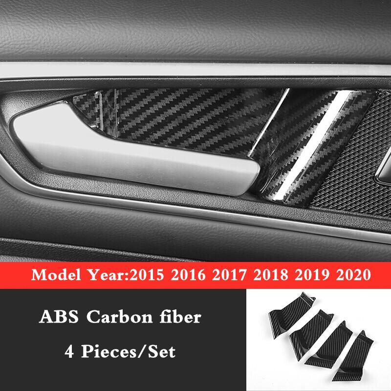 For Ford Edge 2018   ABS Carbon Fiber Car Front Storage Box Panel Decoration Cover Trim Styling Interior Accessories