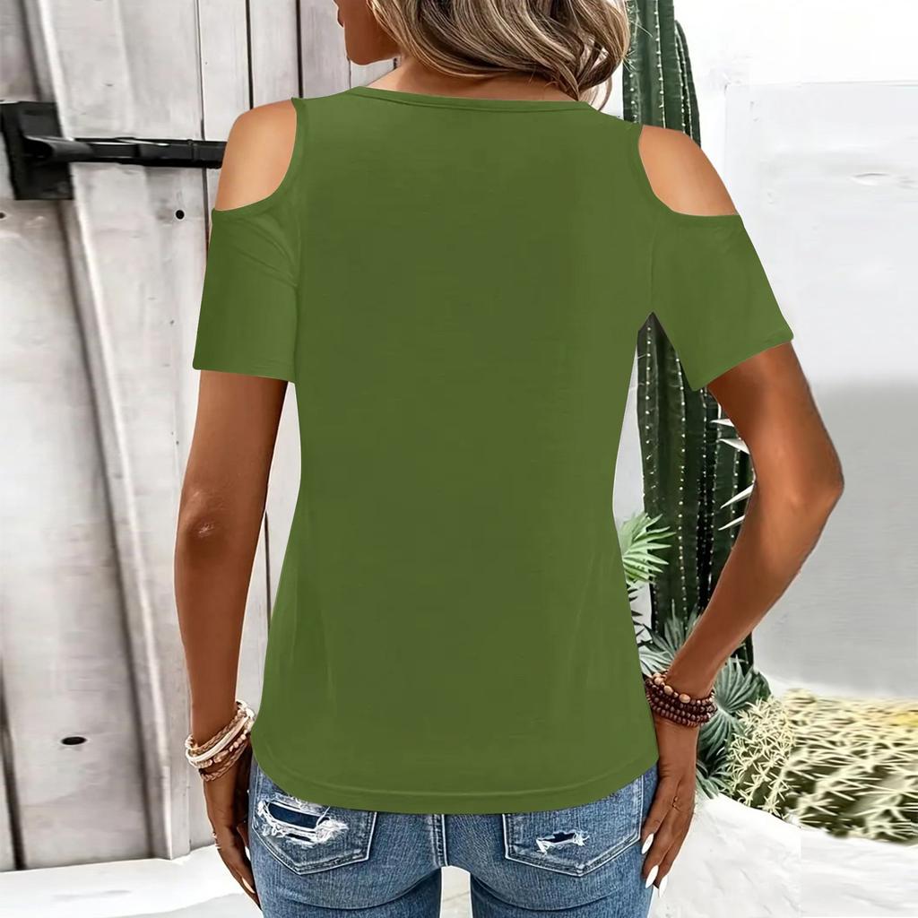 Womens Tops Dressy Casual V Neck Color Short Sleeve Blouse Casual Tops Summer Shirt