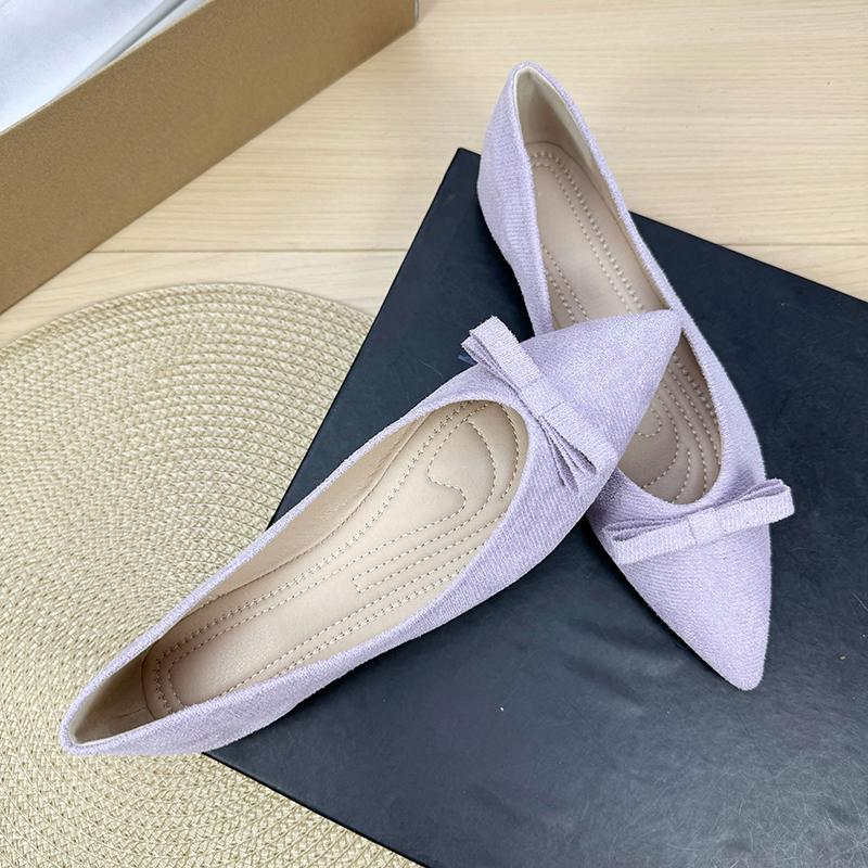 Fashion Flat Shoes for Women Spring Autumn 2025 New Shallow Mouth Butterfly Bow Plus Size Women's Shoes 42 43 44 Loafers Zapatos Mujer