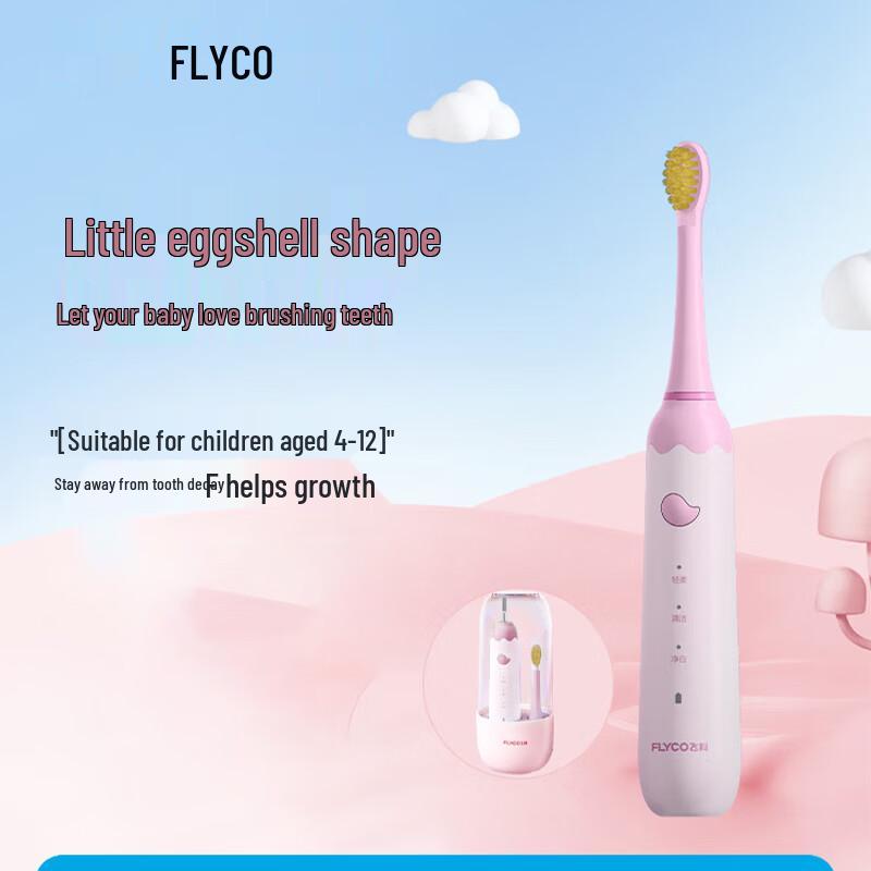 FLYCO FT7110 Kids Sonic Electric Toothbrush with Smart Timer