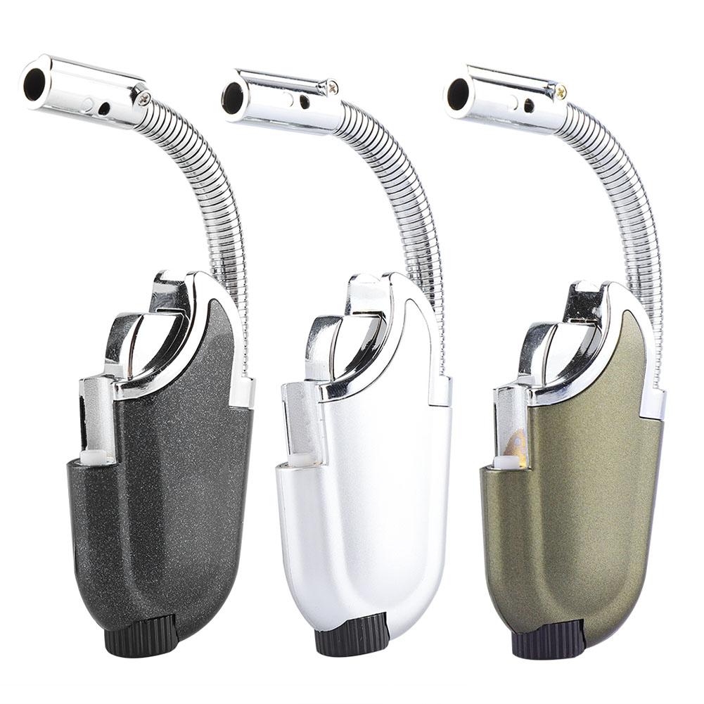 Outdoor BBQ Camping Flexible Neck Refillable Butane Flame Lighter Ignition Tool