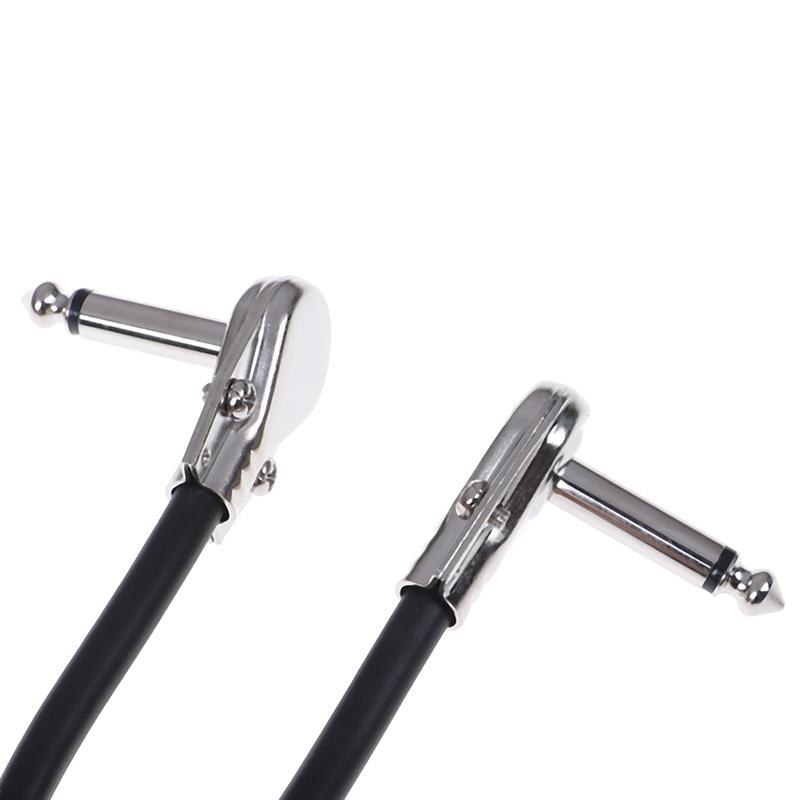 6.35 Guitar Patch Cable Wire Right Angle Effect Instrument 15/20/30Cm Pedal
