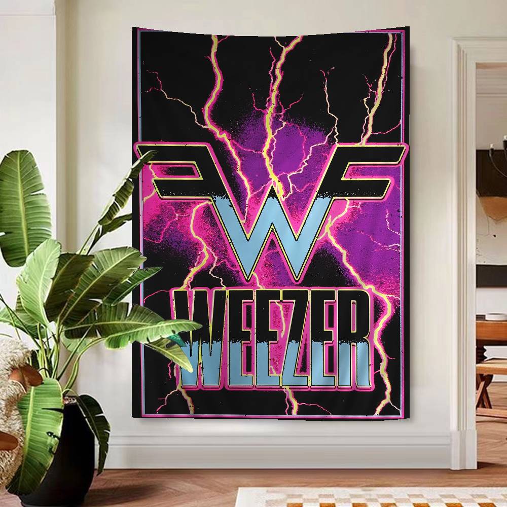 Weezer Müzik Grubu Asılı Bohem Duvar Halısı Asılı Tarot Hippie Duvar Halıları Yurt Ev Dekorasyonu