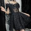 European and American style 2026 women's skirt autumn new dark halloween goth short dress women