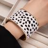 Unisex Leopard Print Leather Bangle: Trendy Ins-Style European & American Bracelet