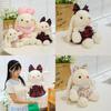 Plush Rabbit Toy With Dress And Bow Decoration For Kids Girls And Baby Girls Gifts