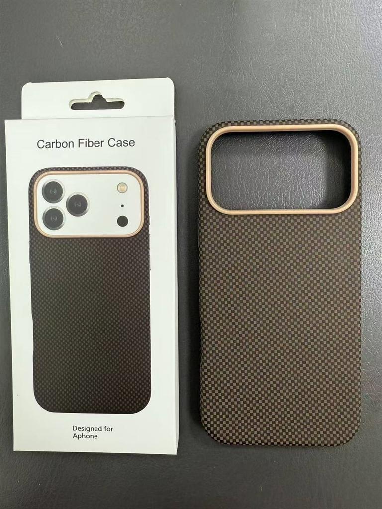 Offizielle Kevlar-Kohlefaser-Textur-Hülle mit Box für IPhone17 Pro Max 17 Pro 17 Air 17 für Magsafe Wireless Charging Cover