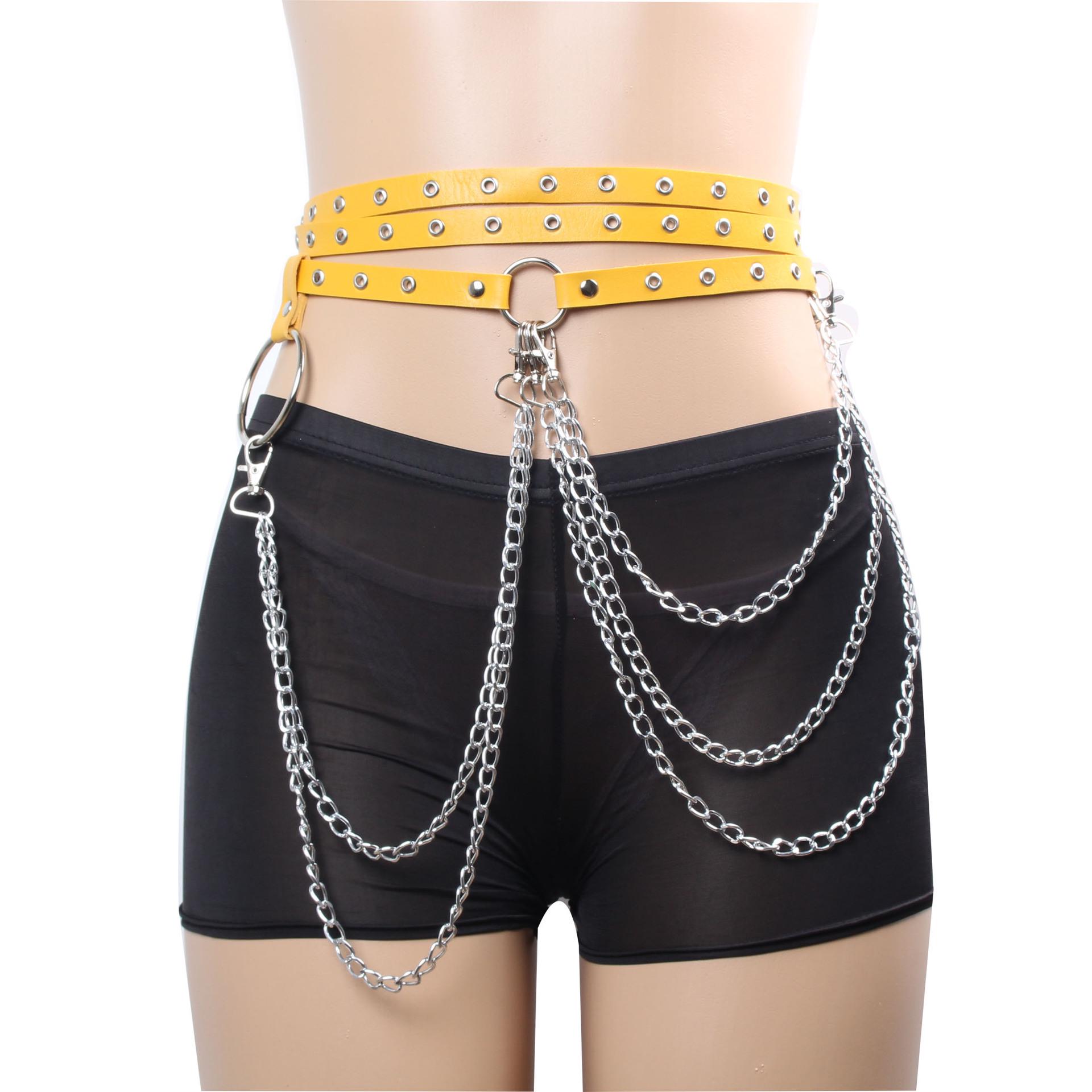 Cross-Border Punk Leather Waist Chain: Stylish & Versatile Women s Belt