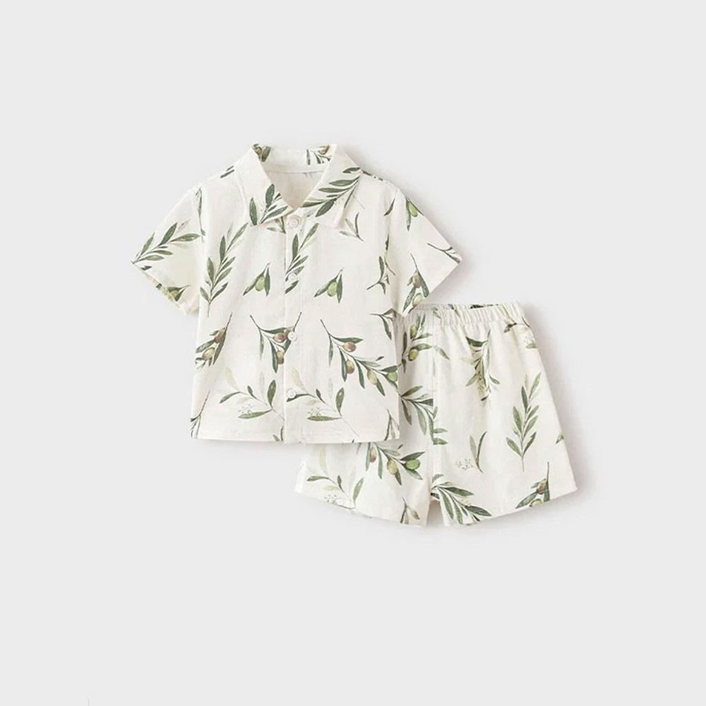 Completi estivi in cotone biologico per bambino T-shirt a maniche corte + Pantaloncini Abbigliamento per bambini e neonati