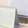Standing Design 2027 Desktop Calendar Metal Coil Spiral Desk Calendar  Home Study