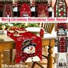 2023 Christmas Table Runner Cloth Merry Christmas Decoration for Home Tablecloth Xmas Cristmas Ornament Navidad New Year 2024