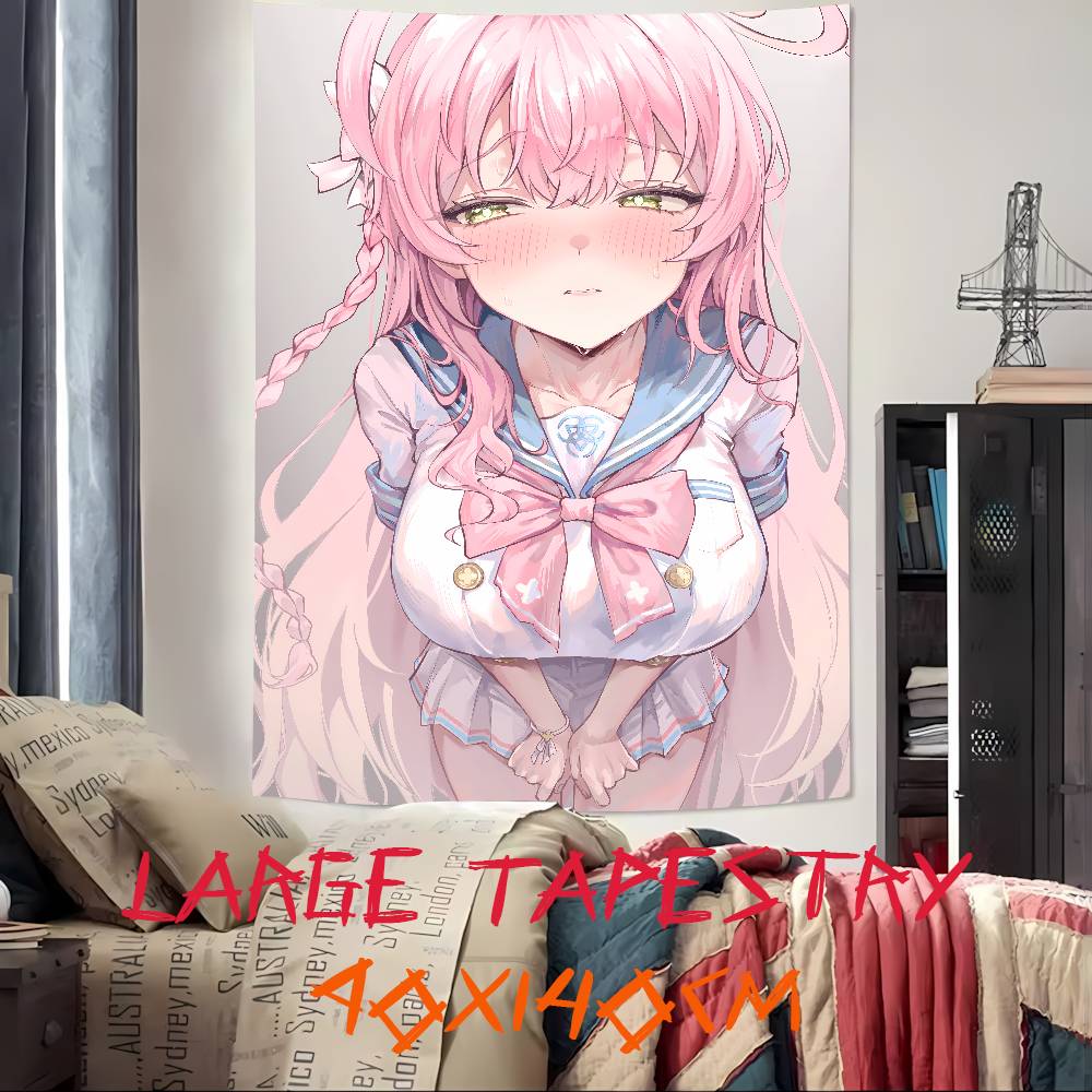 

Гаряча Красива Каваї Мила Дівчина Урава Ханако Blue Archive Популярна Прикраса Кімнати Настінний Гобелен Мистецька Кімната Домашній Декор Настінне Мистецтво Декор 50x70cm