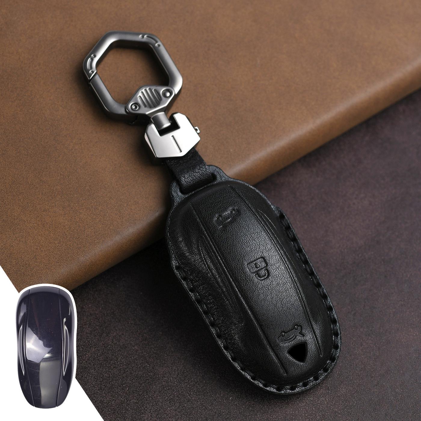 

Genuine Leather Key Case for Tesla Model 3/Y/S/X