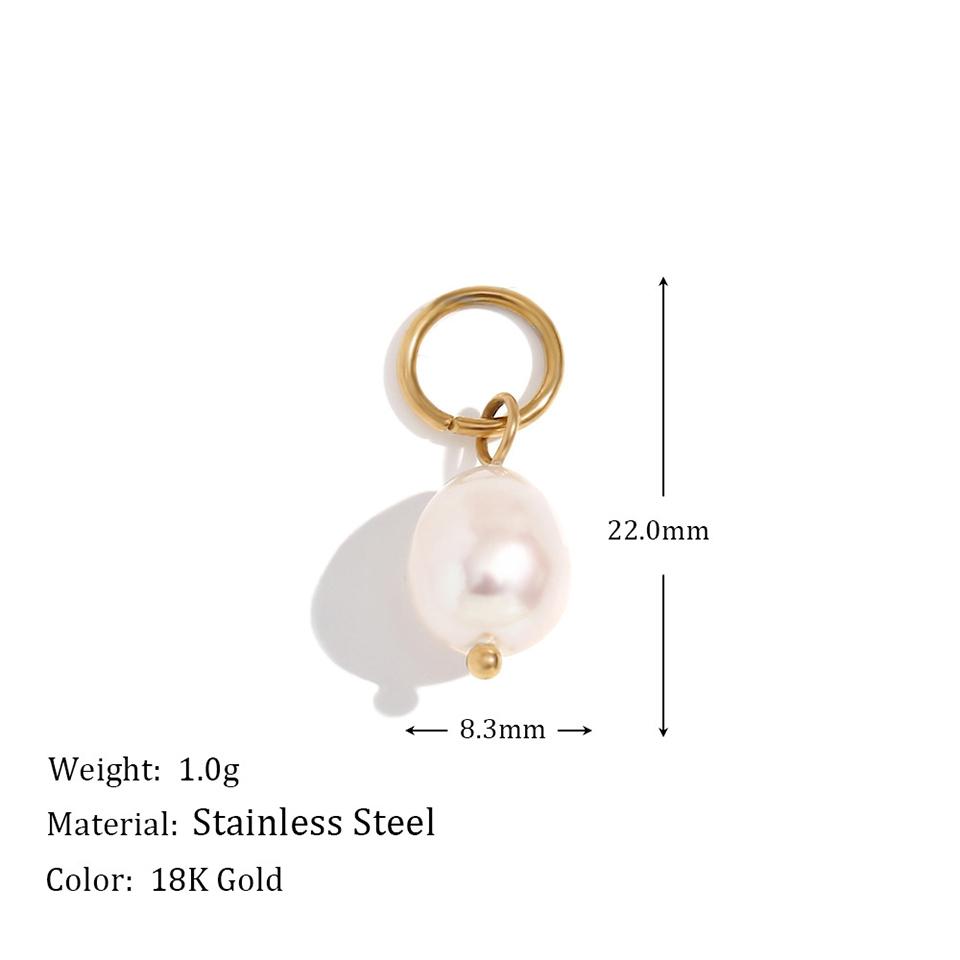

Gold Plated Waterproof BowKnot Cross Pearl Stainless Steel Pendant Woman s DIY Accessories Bijoux Delicate Jewelry