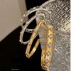 Exquisite Zircon French Flower Open Bangle: Luxurious, Versatile, High-End Fashion Bracelet