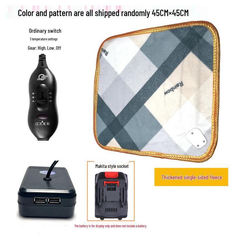 Portable Electric Mattress for Outdoor and Car Use - Thickened Seat Cushion with Lithium Battery, Ideal for Camping, Fishing, and Office.