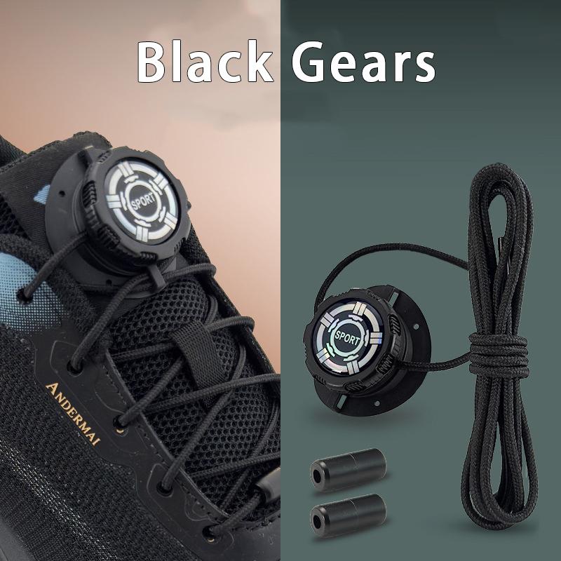 Thick Rope Automatic Shoelaces Swivel Buckle Laces Without Ties Black White Easy Installation Sneakers Shoelace Shoe Accessories