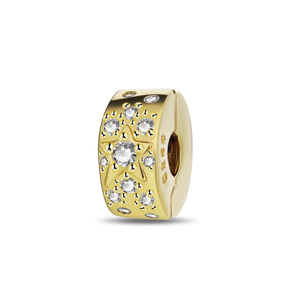 Посеребренные Оригинальные Шармы Звезды И Луна Зажимы И Разделители Бусины Подходят Для Браслета Женские Украшения Подарок