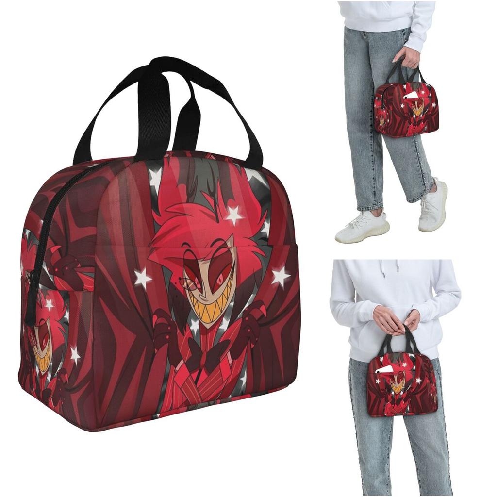 Alastor The Show Begins Insulated Lunch Bag for Women Kids Portable Food Boxes Thermal Lunch Box Tote