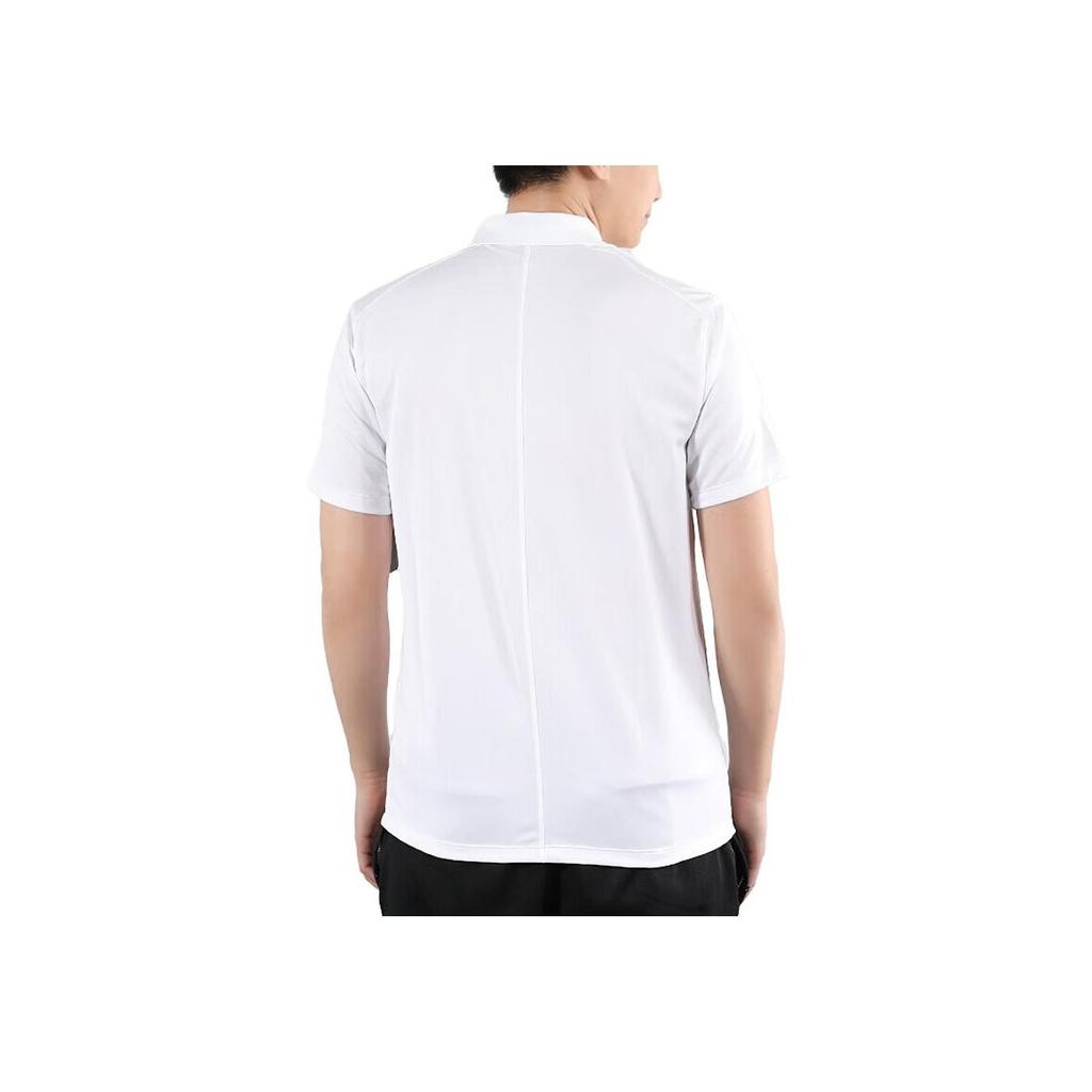 Nike Solid Color Logo Polo Short Sleeve T-Shirt Men Tops White 891858-100