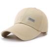 Spring and Autumn New Hat Men's Canvas Luminous Label Printing Baseball Cap Sunshade Sunscreen Big Eaves Cap
