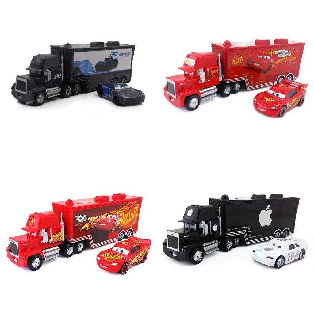 Pixar Cars Hexagon Castle Tent Kids Toy Set With Mack Lightning Mcqueen King Jackson Storm Racers