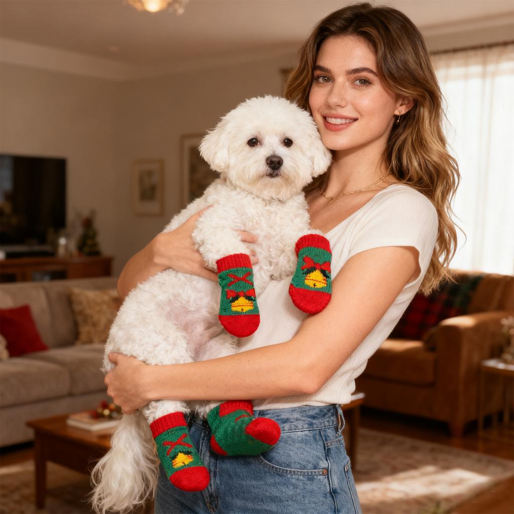 Noel Çorapları, Noel Baba, Kardan Adam, Kapaklar, Ayıcık, Çizik, Kir, Küçük Köpek Evcil Hayvan Noel Evcil Hayvan Çorapları