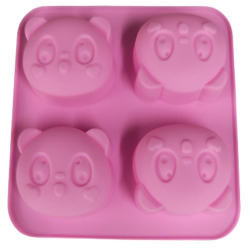 3D Cute Panda Silicone Molds Chocolate Candy Mold DIY Bear Cupcake Topper Fondant Cake Decorating Tools Soap Clay Moulds