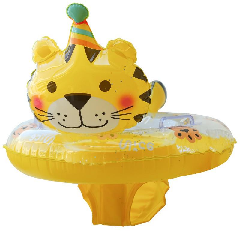PVC Inflatable Children's Swim Ring with Canopy - Baby Water Toy Seat