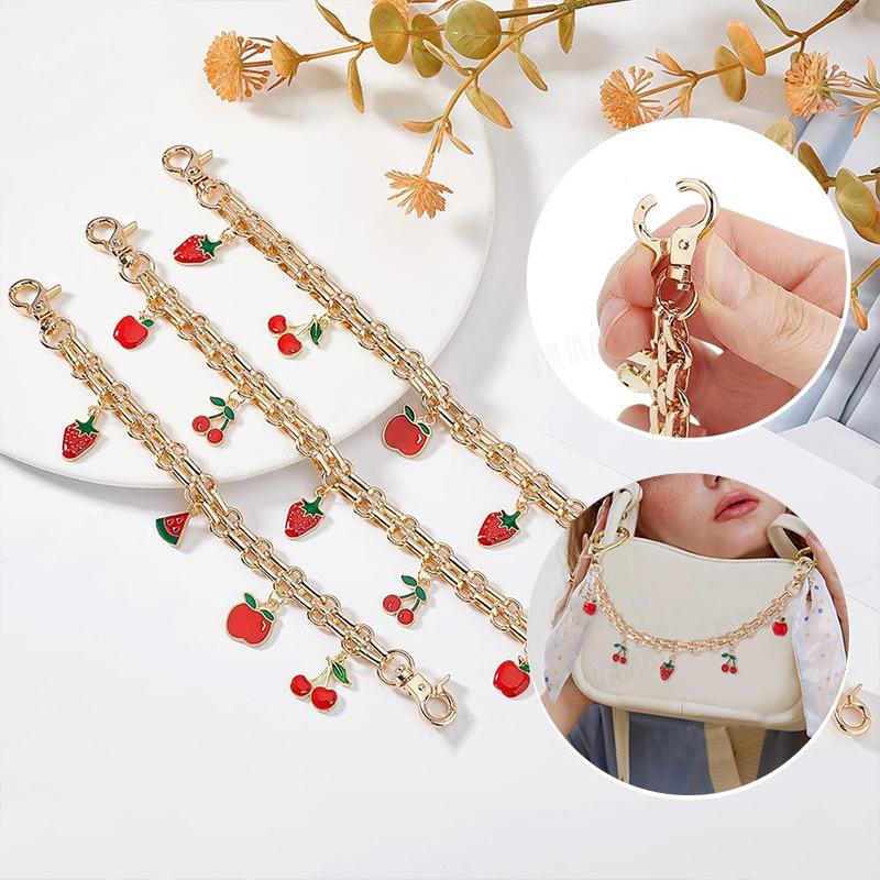 Anhänger Flash Kirsche Tasche Verziert mit Mehrfarbiger Taschenkettenanhänger Kirsche Schlüsselanhänger Designer Tasche