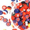 50 pcs Polymer Clay Animal & Fruit Style Mixed Color Flat Round Beads for DIY Bracelet Jewelry