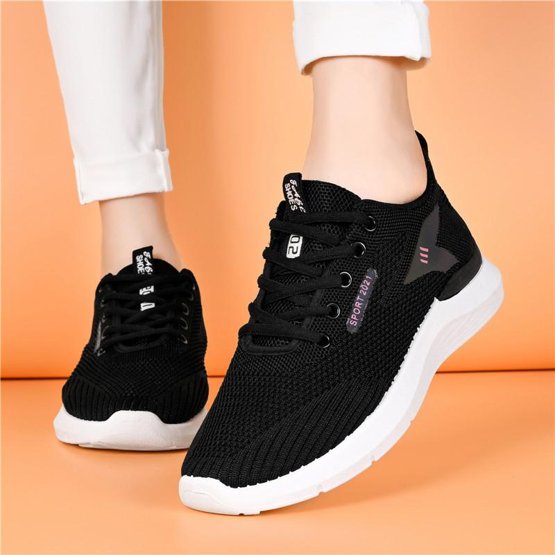 Little white shoes sneakers women's soft-soled running shoes lace-up casual shoes