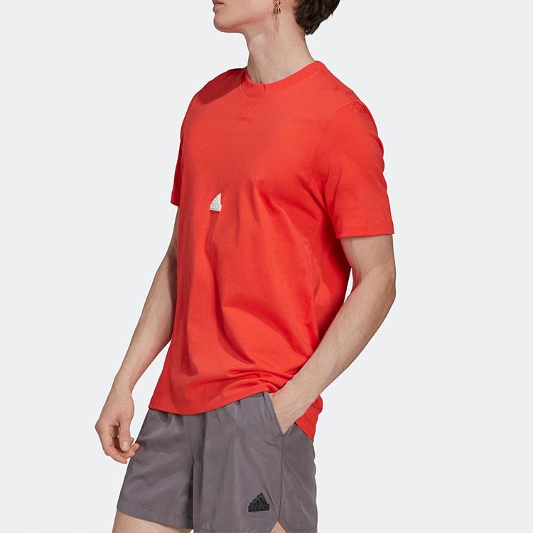 Adidas SS22 Logo Print Pullover Short Sleeve T-Shirt Men Tops Red HN1963
