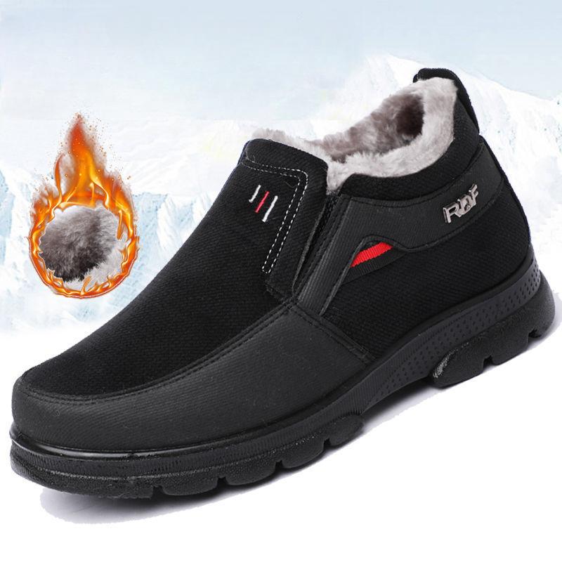 Winter Shoes Men Casual Plus Size Cotton Boots Padded Large Size 39-48 Warm Thickened Non Slip Snow Boots Comfortable