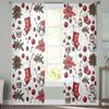 Christmas And Winter Flowers Curtains For Living Room Bedroom Home Decoration Window Voile Tulle Curtain Drapes