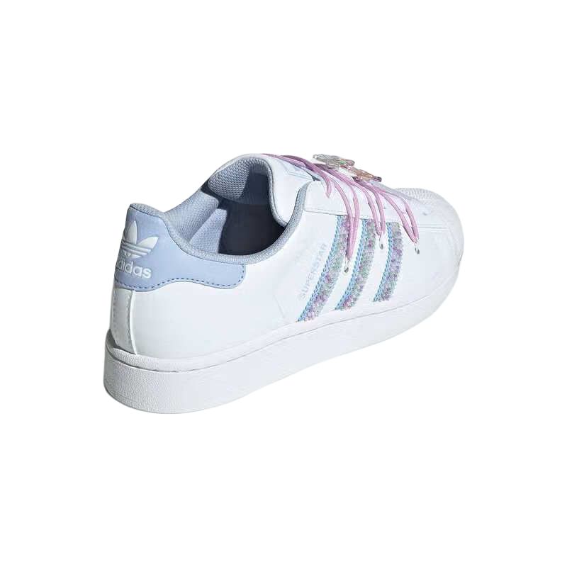 Adidas Originals Superstar 2 Abrasion Resistant Low Top Skateboard Shoes Women's White Sneakers JR1332