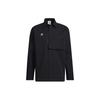 Adidas Originals Trefoil CNY Solid Color Button-Down Long Sleeve Shirt Men Tops Black HC0561