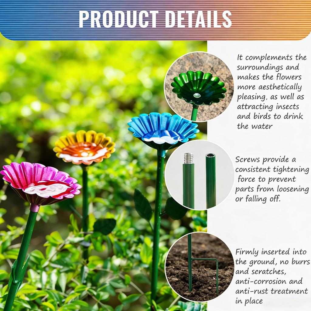 Bee Watering Station for Garden Butterfly Watering Station for Outdoor Decor in Flower Design,Water Feeder to Attract Pollinator