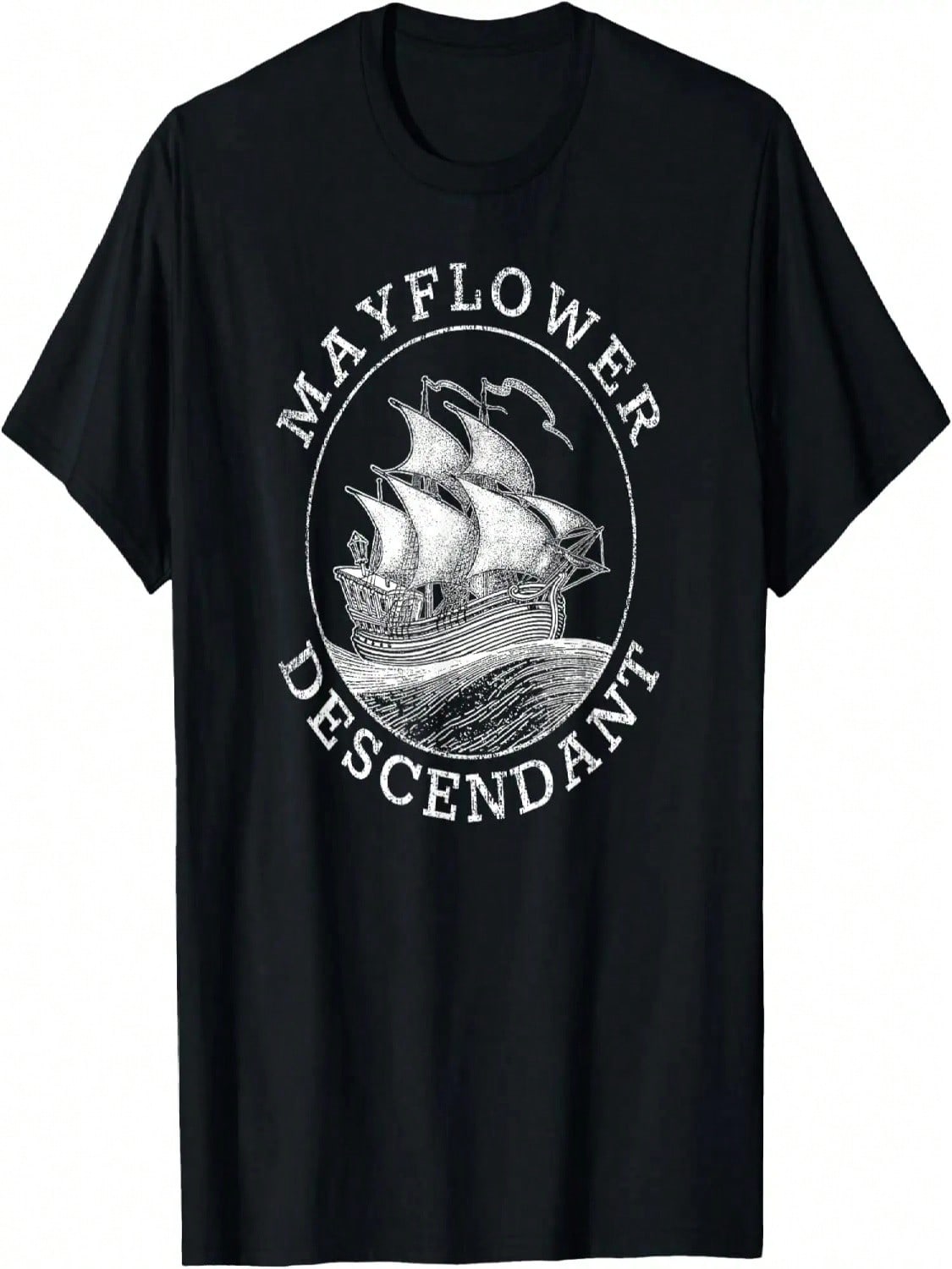 Mayflower Descendant In Distressed T-Shirt S разноцветный