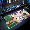 Link Click Mauspad RGB Gaming-Mauspad Großes LED-Pad PC-Schreibtischmatte Leuchtendes Mauspad Große Tastaturmatten Tischteppich Mit Hintergrundbeleuchtung