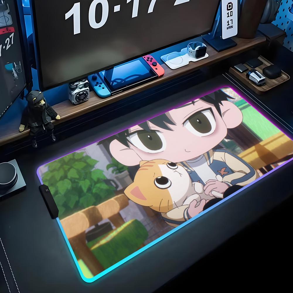 Link Click Mauspad RGB Gaming-Mauspad Großes LED-Pad PC-Schreibtischmatte Leuchtendes Mauspad Große Tastaturmatten Tischteppich Mit Hintergrundbeleuchtung