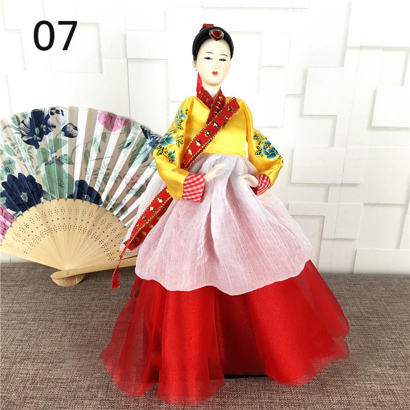 Korean Palace Hanbok Doll Ornament Princess Korean Drama Doll Toy Restaurant Home Decor Display Miniatures Desktop Ornament Gift