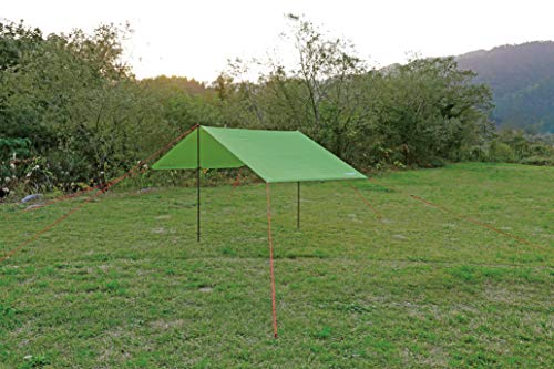 Captain Stag Trekker Rectangular Tarp, 290 X 180 UV, Green, UA-1084