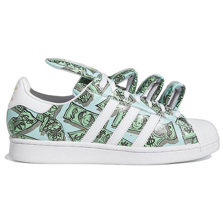 Jeremy Scott x adidas Superstar Money Unisex Sneakers Green Footwear-White Gold-Metallic HP6596