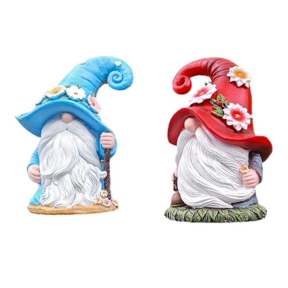 Funny Christmas Gnome Figurine Handmade Santa Claus Ornament  Home Xmas Decor