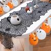 Halloween Tischläufer Spitze Spinnennetz Design mit Fledermaus- und Spinnenmustern 46x183cm Tischdecken-Dekoration für Party und Zuhause