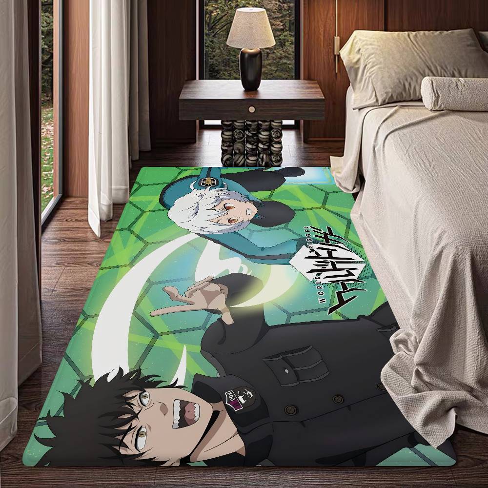 World T-Trigger Cartoon Floor Mat Non-Slip Laundry Room Mat Laundry Decor Balcony Child Living Room Household Carpets