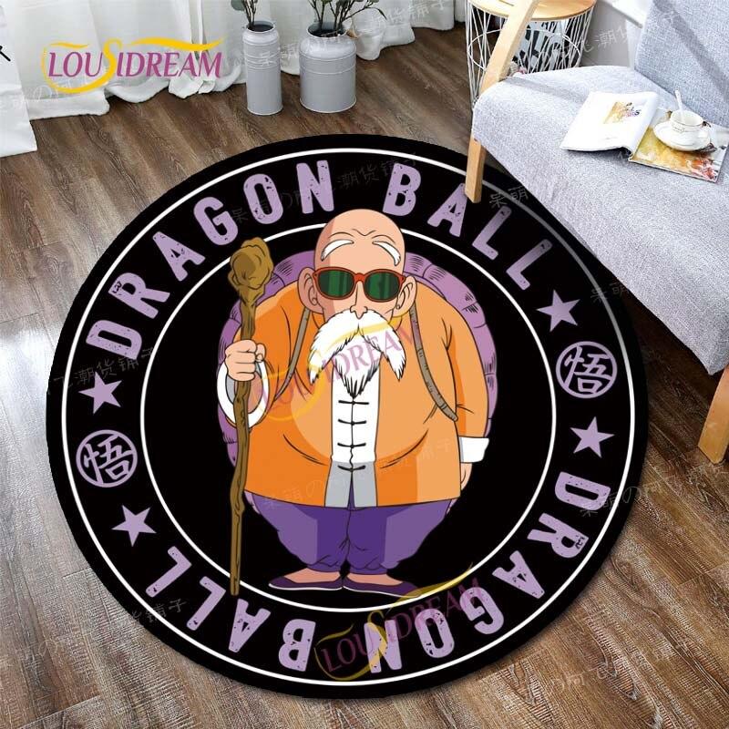 Kulatý kreslený japonský prvek domácí umění měkký protiskluzový koberec počítačová židle dětská herní podložka podlahová rohož dekorativní koberec