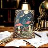 Moon & Mushroom Vintage Diary – Handmade Locking Journal